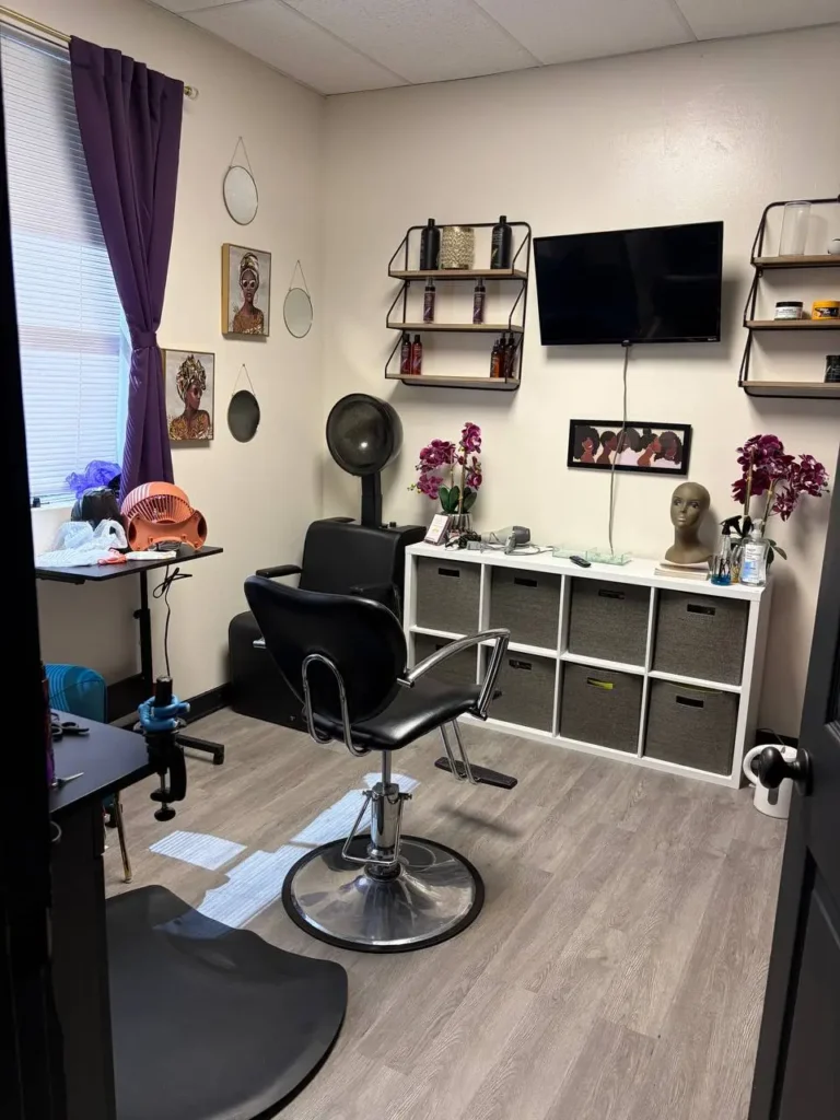 fully furnished hair salon suite humble